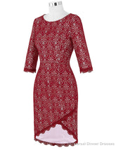 Stylish Red Lace Long Sleeve Mother of the Bride Dresses